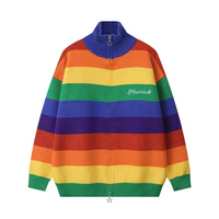 Preppy rainbow striped sweater - Thumbnail 1