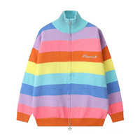 Preppy rainbow striped sweater - Thumbnail 2