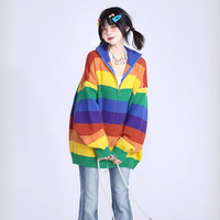 Preppy rainbow striped sweater - Thumbnail 6