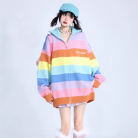 Preppy rainbow striped sweater - Thumbnail 8