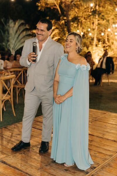 Simple Light Blue Handmade Flower Mother of The Bride Groom Dresses Party Gowns Evening Dress vestidos