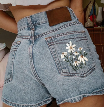 FLORA DENIM SHORTS