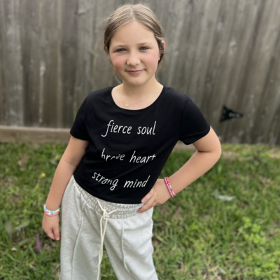 Fierce brave strong crop tee