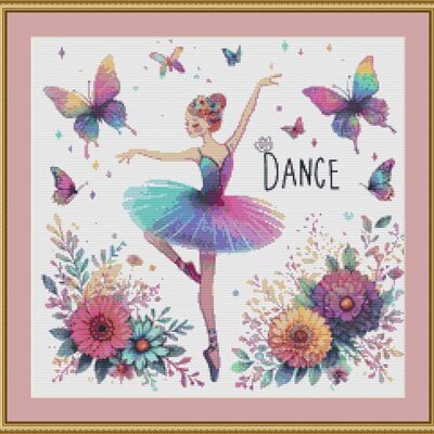 Dance cross stitch pattern