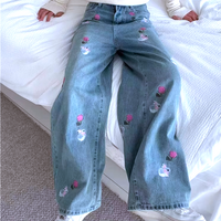 *Free Shipping*RABBIT ROSE JEANS - Thumbnail 1