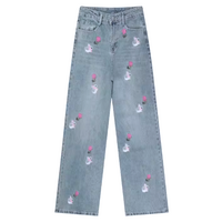 *Free Shipping*RABBIT ROSE JEANS - Thumbnail 4