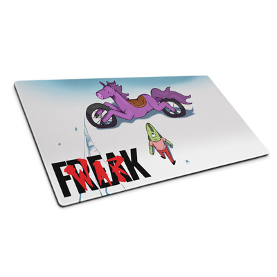 Tim approaching the Borse play mat / gaming mouse pad