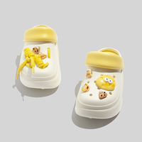 Cute Platform Clogs Slippers With Decor - Thumbnail 1
