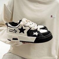 Black White Star Skater Sneakers - Thumbnail 1