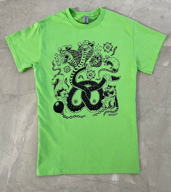  "Pretzel Rats" T-Shirt (slime green)