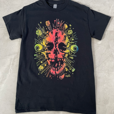 "exploding skull" t-shirt (black)
