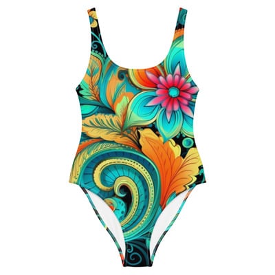 Bohemian beach one-piece swimsuit - Thumbnail 5