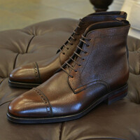 Stylish Handmade Brown Cow Leather Specially Designed Boot - Thumbnail 1