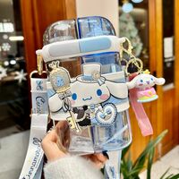 SANRIO KUROMI Cute Double Sided Drinking Water Bottle Tritan Water Bottle - Thumbnail 6