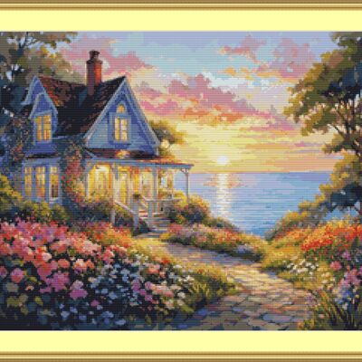 By the sea cross stitch pattern