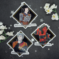 Baldur's Gate 3 Approval Character Stickers | Collection of 6 3x3" Vinyl Die-Cut Stickers - Thumbnail 1
