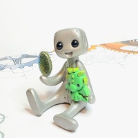 Dragon Trainer Robot Figurine Resin Art Toy Kawaii Desk Buddy - Thumbnail 4