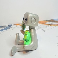 Dragon Trainer Robot Figurine Resin Art Toy Kawaii Desk Buddy - Thumbnail 6