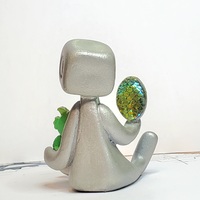 Dragon Trainer Robot Figurine Resin Art Toy Kawaii Desk Buddy - Thumbnail 3