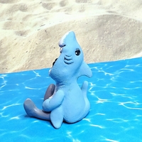 Shark Hoodie Robot Figure Resin Desk Friend - Thumbnail 8