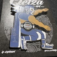 2" Blue Demon Enamel Pin - Thumbnail 3