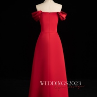 Off-Shoulder Prom Dresses Plain A-Line Evening Gown Long Corset Prom Evening Formal Dresses D-88158 - Thumbnail 3