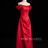 Off-Shoulder Prom Dresses Plain A-Line Evening Gown Long Corset Prom Evening Formal Dresses D-88158 - Thumbnail 7