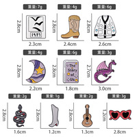 10pcs Taylor Swift Album Inspired Enamel Pins TS Merch Cute Enamel Pins Set Swiftie Gifts - Thumbnail 3