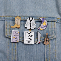 10pcs Taylor Swift Album Inspired Enamel Pins TS Merch Cute Enamel Pins Set Swiftie Gifts - Thumbnail 1