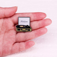 Folklore Gramophone Enamel Pins Taylor Swift Album Inspired Vintage Enamel Pins Swiftie Gifts - Thumbnail 2