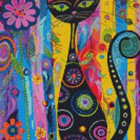 Black Cat Cross Stitch Pattern - Thumbnail 1