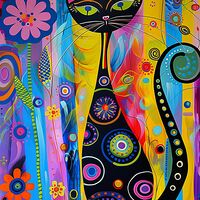 Black Cat Cross Stitch Pattern - Thumbnail 2