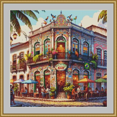 Bar cross stitch pattern