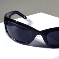 Stunning Punk Moon Crescent Ice White Rectangle Eyeglasses UV400 Sunglasses, 00s 90s Ootd Street Eyewear Celebrity Hottest Style - Thumbnail 4