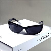 Stunning Punk Moon Crescent Ice White Rectangle Eyeglasses UV400 Sunglasses, 00s 90s Ootd Street Eyewear Celebrity Hottest Style - Thumbnail 6