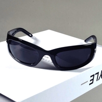 Stunning Punk Moon Crescent Ice White Rectangle Eyeglasses UV400 Sunglasses, 00s 90s Ootd Street Eyewear Celebrity Hottest Style - Thumbnail 7