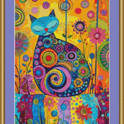 Asleep cross stitch pattern