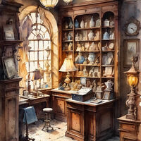 Antique Shop Cross Stitch Pattern - Thumbnail 2