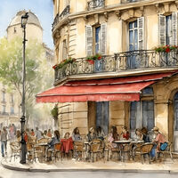 A Parisian Cafe Cross Stitch Pattern - Thumbnail 2