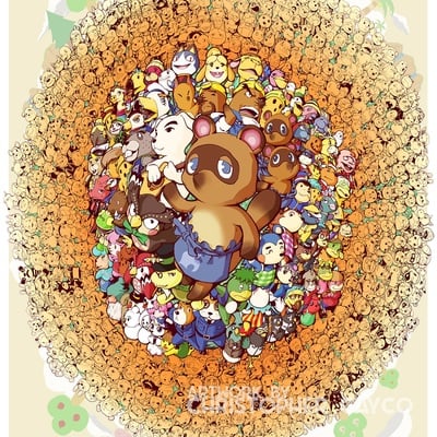 "island villagers" art print