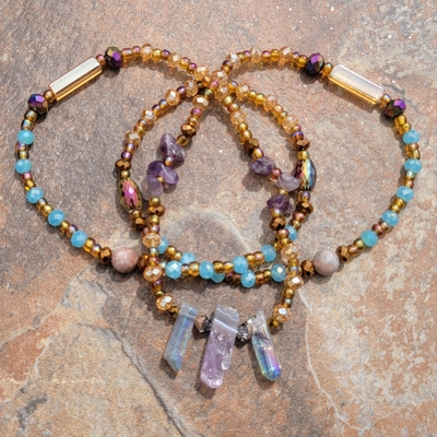 Crystal me 💎 crystal & gemstone handmade waist beads by nubian collection artwear 👑🎨