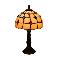 Bedside Lamp Retro Bar Yellow Glass Lamp Resin Base Table Lamps Makeup Table Side Table Led Lights - Thumbnail 2