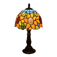 Bedside Lamp Retro Bar Yellow Glass Lamp Resin Base Table Lamps Makeup Table Side Table Led Lights - Thumbnail 5