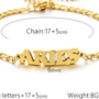 12 Constellation Letter Zodiac Bracelet-1