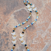 YEMỌJA BUTTERFLY 🦋 GLOW IN THE DARK CRYSTAL HANDMADE WAIST BEADS By Nubian Collection Artwear 👑🎨 - Thumbnail 1