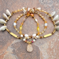 BEACH GODDESS 👑🌊✨️ GLOW IN THE DARK CRYSTAL & GEMSTONE HANDMADE WAIST BEADS By Nubian Collection Artwear👑🎨 - Thumbnail 1