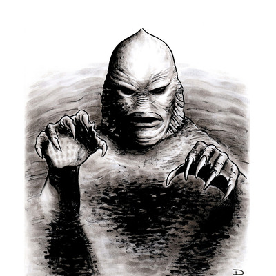 Creature from the black lagoon print