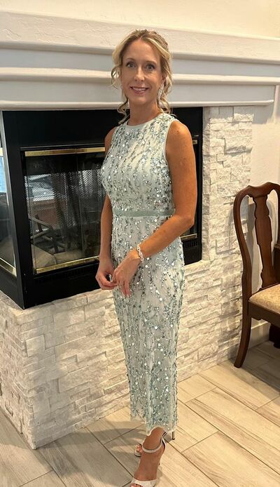 Light Green Beading Mother of The Bride Groom Dresses Party Gowns Evening Dress Vestidos