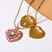 HEART LOCKET PENDANT NECKLACE   - Thumbnail 5