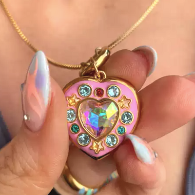 Heart locket pendant necklace  